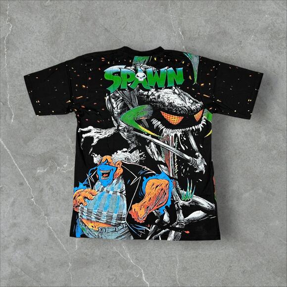 Spawn Vs Violator AOP Double Sided All Over Print Todd Mcfarlane Size XL T-Shirt - Picture 2 of 8